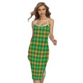 thumbnail image 1 of St. Patrick'S Day Buffalo Check Printed Cross Back Cami Dress, Irish St. Patrick'S Day Fashion Summer Maxi Sexy Casual Dress For Women, 1 of 4