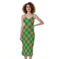 thumbnail image 1 of St. Patrick'S Day Buffalo Pattern Print Slim Fit Midi Cami Dress, Irish St. Patrick'S Day Fashion Summer Maxi Sexy Casual Dress For Women, 1 of 4