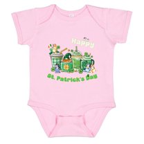 St. Patrick'S Day Coffee Cup Baby Bodysuit Bluey Happy St. Patrick'S Day Baby Bodysuit Lucky Vibes, St. Patricks Day St. Patrck'S Day Cartoon Blue Dog Baby shower gift, Baby Clothes