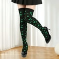 thumbnail image 1 of St.Patrick'S Day Green Trefoil Stockings Knee Stockings,Patricks Halloween Knee High Gifts Socks,Party Striped Stockings Stockings Knee High Thigh High Socks(Regular Size), 1 of 6