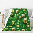 thumbnail image 1 of St Patrick'S Day Pattern Lightweight Plush Fuzzy Cozy Soft Blankets 60"X50", 1 of 5