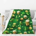 thumbnail image 1 of St Patrick'S Day Pattern Lightweight Plush Fuzzy Cozy Soft Blankets 80"X60", 1 of 5