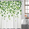 thumbnail image 1 of St Patrick Shower Curtain 72 inches Long Spring Shamrocks Polyester Fabric Shower Curtain with Hooks,Waterpoof Shower Curtains for Bathroom Showers and Bathtubs 72x72in, 1 of 4