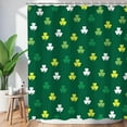 thumbnail image 1 of St Patrick Shower Curtain, St Patrick Lucky Shower Curtain Set Shower Curtains for Bathroom, Waterproof Bathroom Shower Curtain Sets for St Patrick Decorations Bathroom Decor 72X72 with 12 Hooks, 1 of 6
