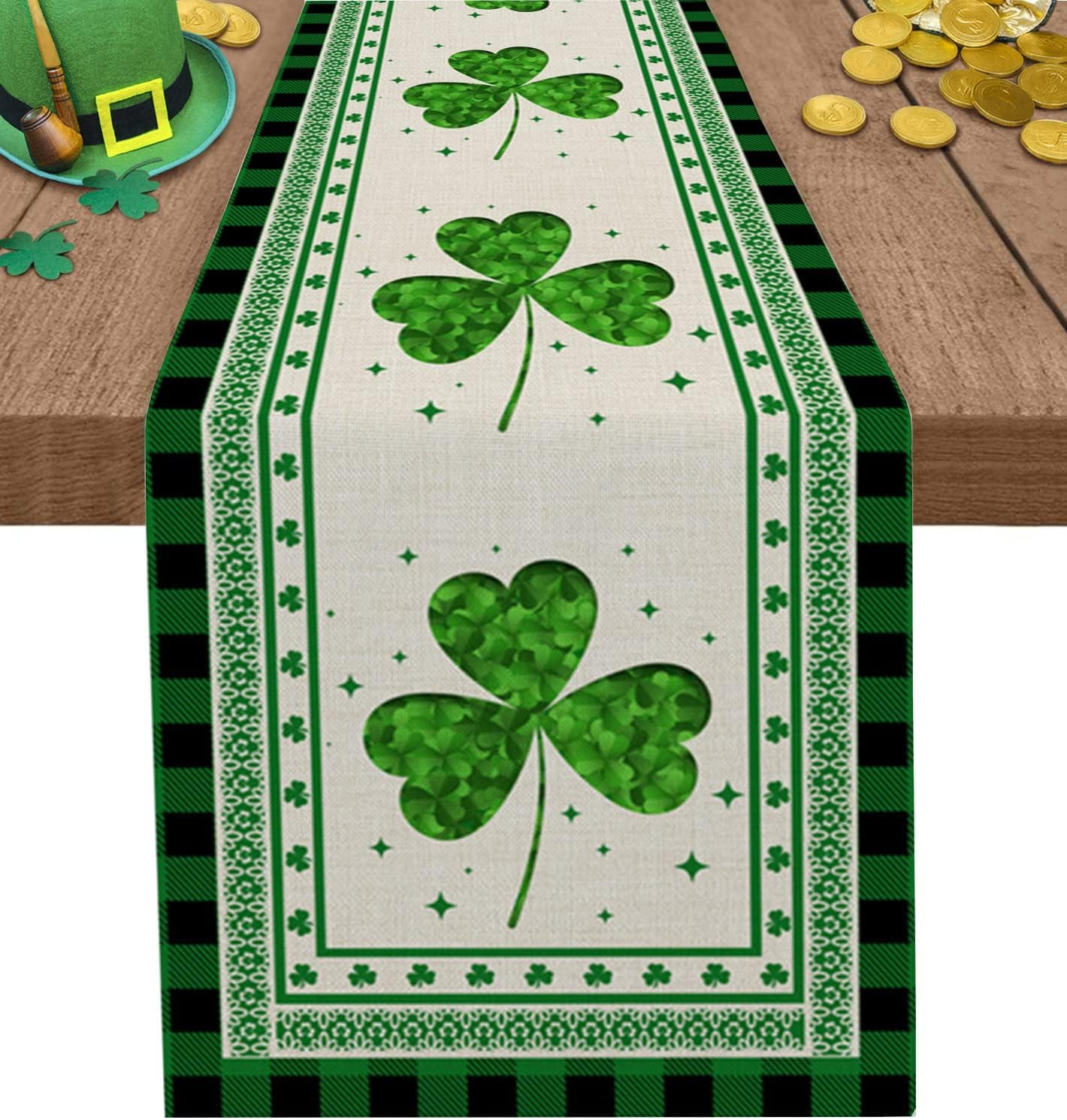 St Patrick Table Runner 72 Inches Long For Kitchen Dining Table St