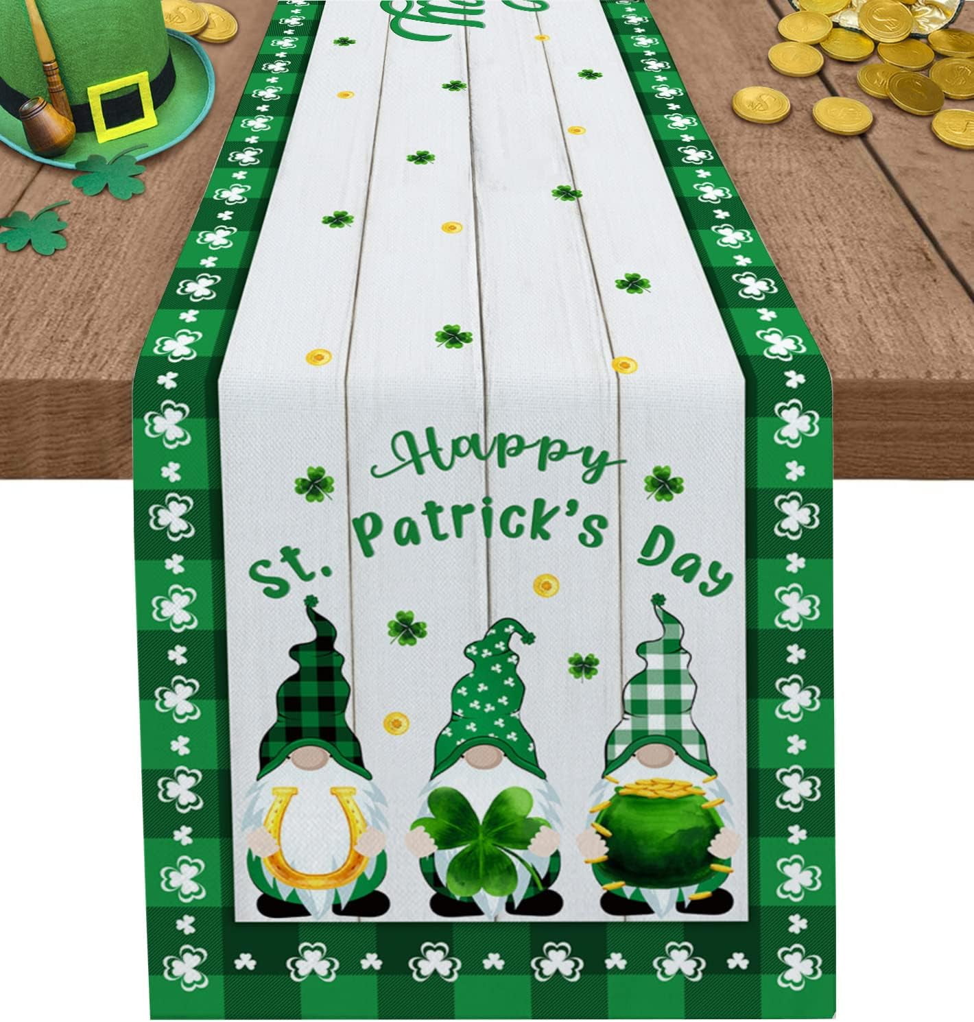 St Patrick Table Runner 72 Inches Long For Kitchen Dining Table St