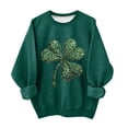 thumbnail image 1 of St Patrick Tops For Kids Crew Neck Long Sleeve Festival Print Sweatshirts Casual Loose Pullover Tops (1-2 Years, Green-Y), 1 of 5