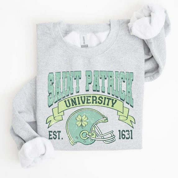 St Patrick University, Vintage, College, Ireland, Football, St Patrick's Day Sweatshirt, Women's
