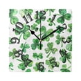 thumbnail image 1 of St Patrick Wall Clock Square Silent Non Ticking Battery Operated Clock for Home Bathroom Kitchen Bedroom Living Room, 1 of 8