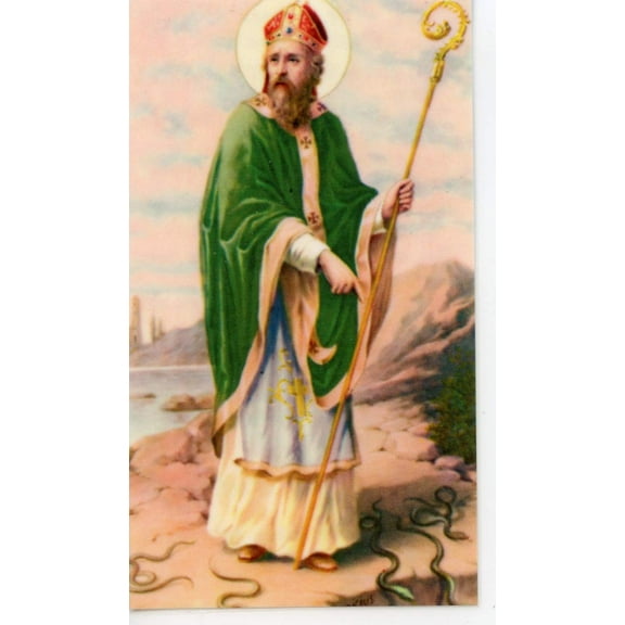 St. Patrick holy card - laminated - Pack of 25