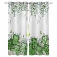 thumbnail image 1 of St. Patrick's Blackout Curtains for Bedroom, Luck Shamrock Eucalyptus Leaves Flowers Plants Thermal Insulated Kitchen Drapes with Grommets, Light Blocking Window Treatment, 2 Panels 52" x 45", 1 of 7