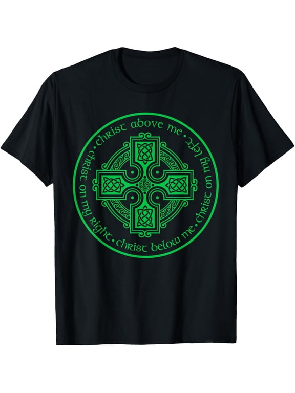 St. Patrick's Breastplate Lorica Prayer Catholic Irish Cross T-Shirt