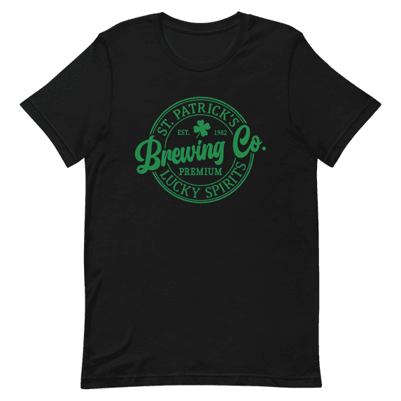 St. Patrick’s Brewing Company Shirt St Patrick’s Day T-Shirt Irish Brewing Company Shirt St. Paddy's Day Brewing Company Shirt (Black, L)