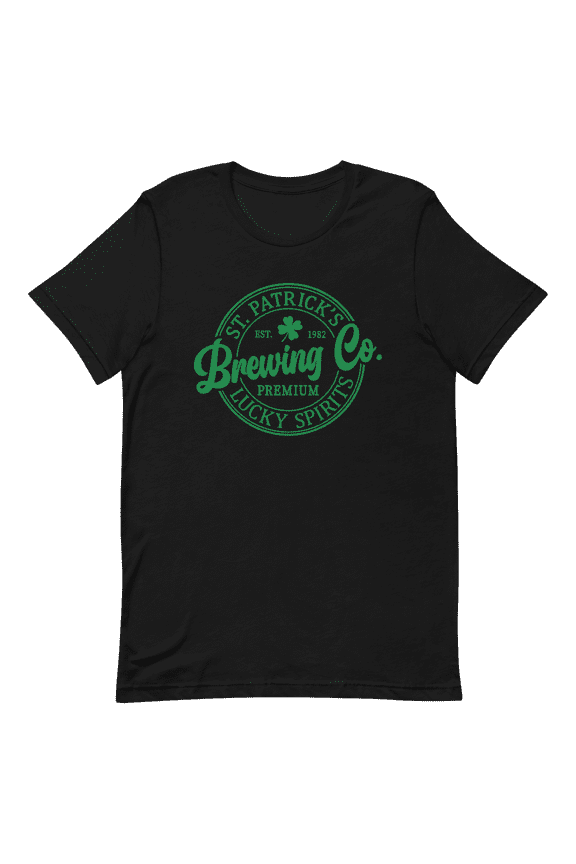 St. Patrick’s Brewing Company Shirt St Patrick’s Day T-Shirt Irish Brewing Company Shirt St. Paddy's Day Brewing Company Shirt (Black, S)