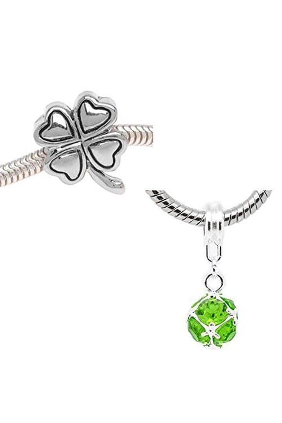 St Patrick's Charm Beads for Snake Chain Charm Bracelet