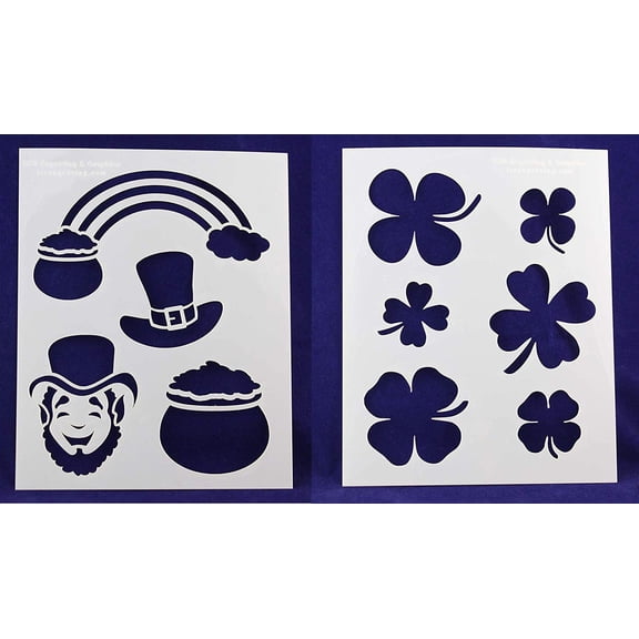 St. Patrick's Day -2 Piece Stencil Set 14 Mil 8" X 10" Painting /Crafts/ Templates