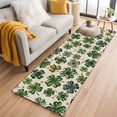 thumbnail image 1 of St Patrick's Day 2'x6' Runner Rug, Spring Green Shamrock Vintage Rustic Beige Washable Non-Slip Area Rugs for Hallway Kitchen Floor Bedroom Entryway, Laundry Carpet Decoration Indoor Mat, 1 of 9