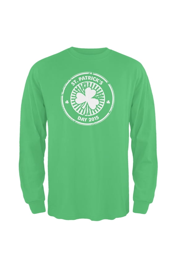 St. Patrick's Day - 2015 Irish Green Adult Long Sleeve T-Shirt - Medium