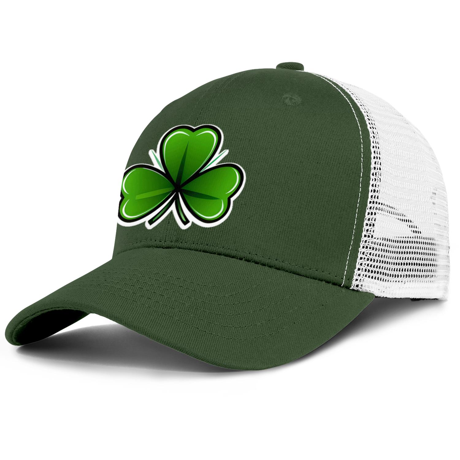 2 Pack St. Patrick's Day Shamrock Baseball Caps - Adjustable Green Clover Hats For Men & Women