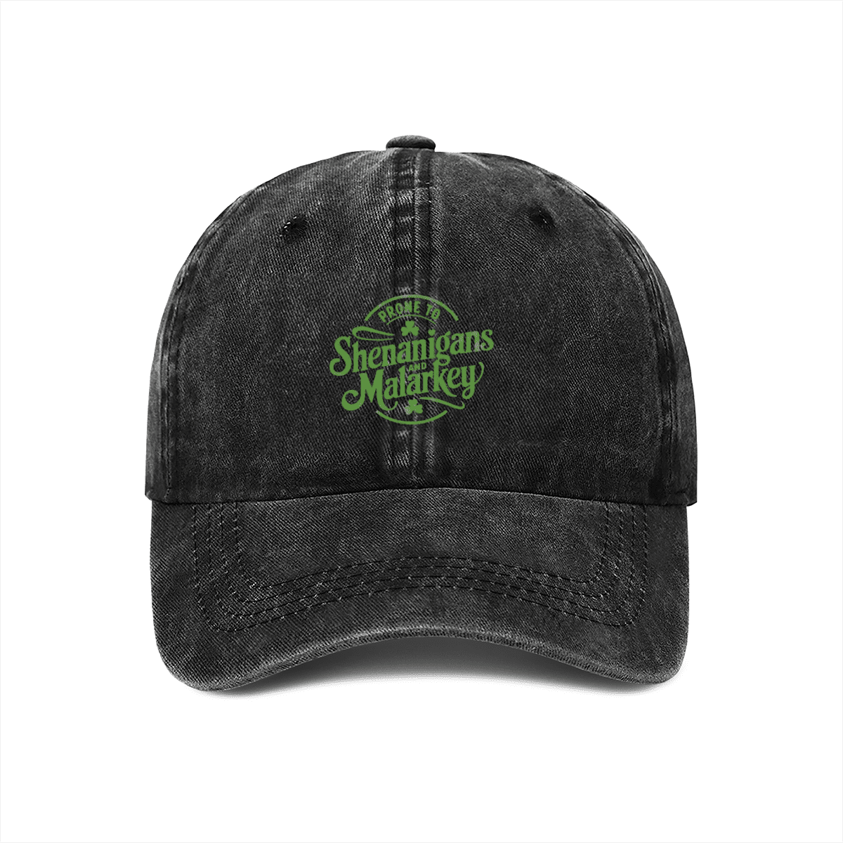 St. Patrick\'s Day Adjustable Baseball Cap Clover Leaf Pattern Hat Embroidered Shamrock Four Leaf Clover Baseball Cap: Women main image 4