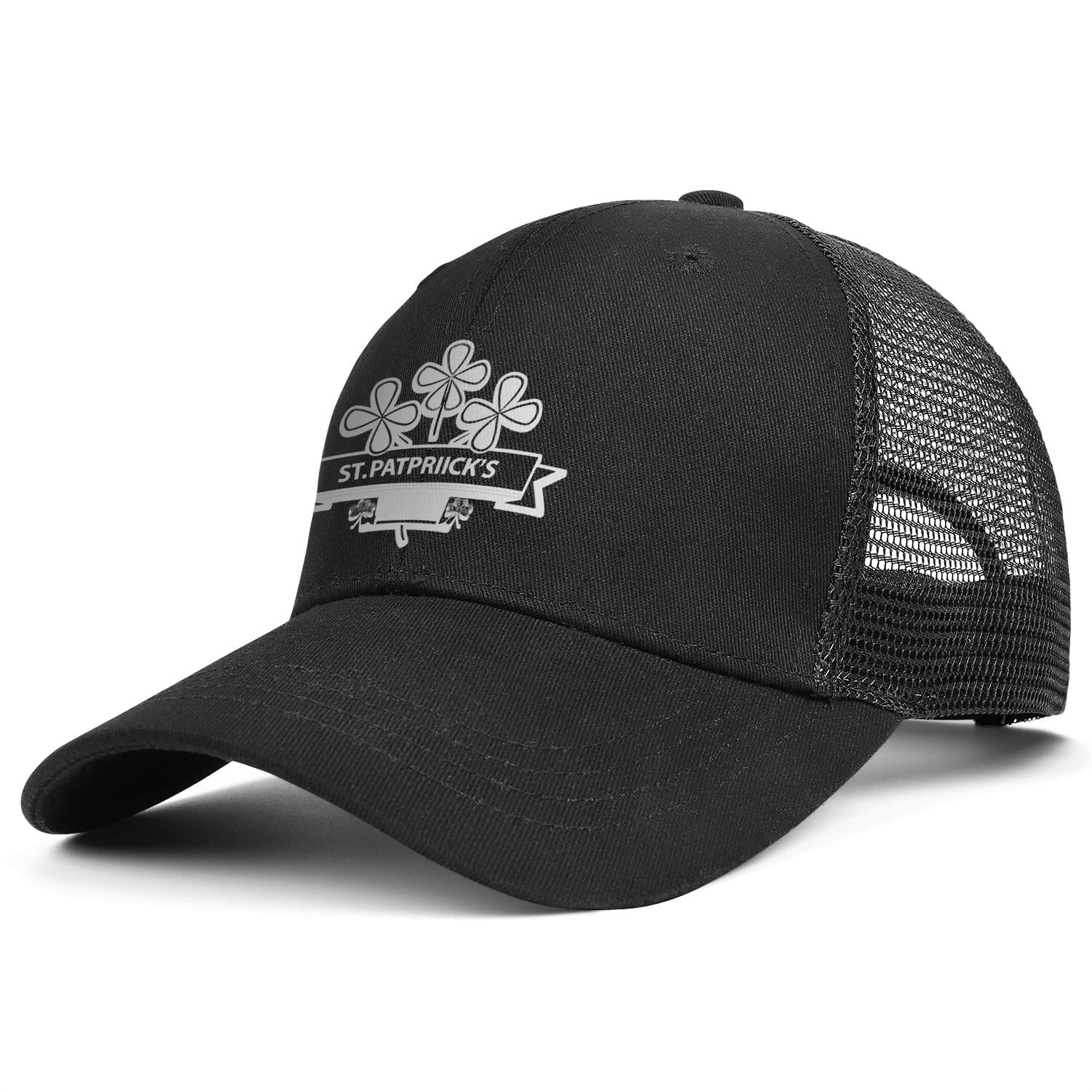 Leaf Clover Black Clover Mesh Hats Rubber Patch Leaf Clover Green