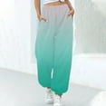 thumbnail image 1 of St. Patrick's Day AXXD Green Velvet Pants Women Fall High Waist Workout Casual Loose Sports Sweatpants Ankle Banded Trousers Gradient Pants Valentine's Day, 1 of 5