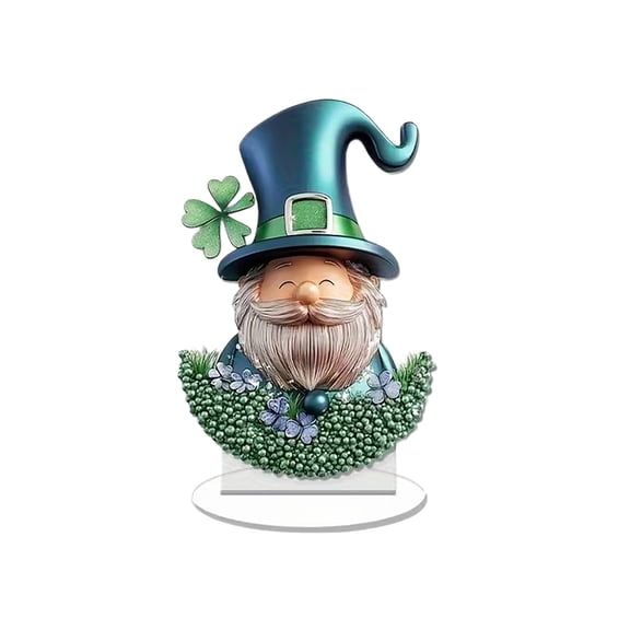 St. Patrick's Day Acrylic Flatware, Four-Leaf Decoration for Parties, Home Decor, and Office Celebrations, Festive Centerpiece for Holiday Decorations