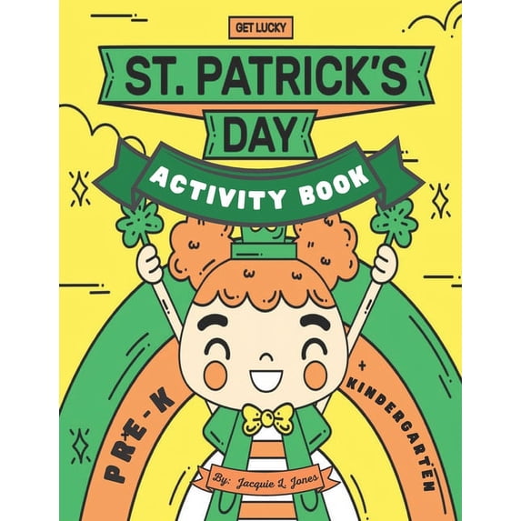 St. Patrick's Day Activity Book, Kindergarten, Pre-K: Activity Book for Kids 3-6, (Paperback)