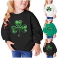 thumbnail image 1 of St.Patrick's Day Agkizg Toddler Baby Girls Summer Tops, Long Sleeve T-shirt for Kids, Toddler Girls Casual Pullover Blouse Tee Children Green Printing Crewneck T Shirts, Sizes 2-3 Years, 1 of 5