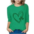 thumbnail image 1 of St.Patrick's Day Agkizg Toddler Baby Girls Summer Tops, Short Sleeve T-shirt for Kids, Toddler Girls 3/4 Sleeve Blouse Tee Children Green Printing Crewneck T Shirts, Sizes 7-8 Years, 1 of 4