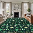 thumbnail image 1 of St. Patrick's Day Area Rug 5x7 Washable Rug Non Slip Dark Green Lucky Shamrock Leaves Spring Large Area Rug Soft Stainresistant Indoor Floor Carpet for Living Room Bedroom Home Office Dining Room, 1 of 8