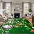 thumbnail image 1 of St. Patrick's Day Area Rug 6x9 Washable Rug Non Slip Spring Shamrock Gnomes Balloons Flag Green Large Area Rug Soft Stainresistant Indoor Floor Carpet for Living Room Bedroom Home Office Dining Room, 1 of 8