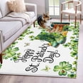 thumbnail image 1 of St. Patrick's Day Area Rugs 4'x6', Washable Small Throw Rugs for Office Bathroom, Lucky Shamrocks Boots Books Green Plants Indoor Outdoor Rug Non-Slip Low Pile Carpet Runner Reversible Floor Mats, 1 of 8