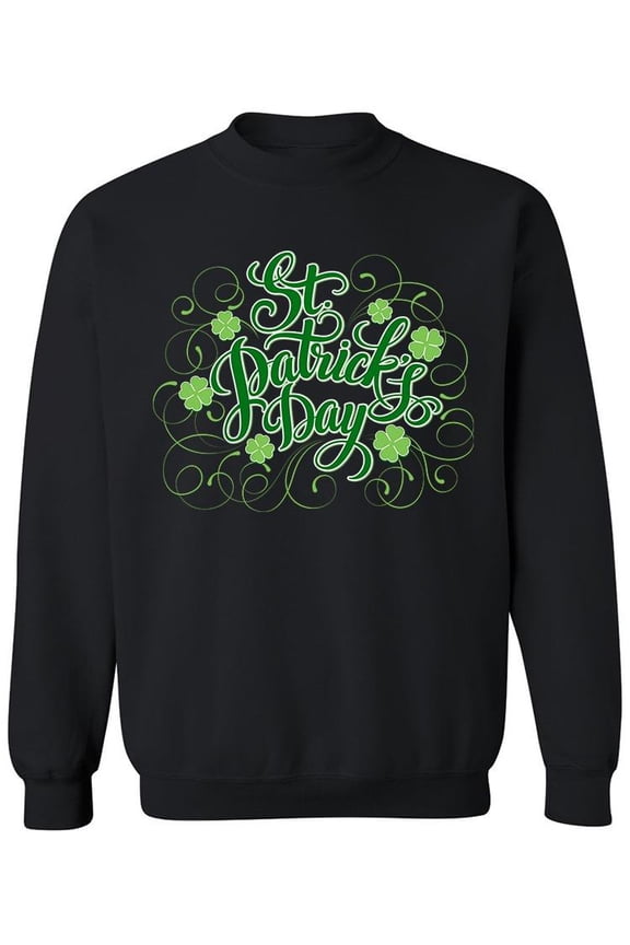 St. Patrick's Day Art Design Sweatshirt Men -Image by Shutterstock, Male 4X-Large