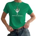 thumbnail image 1 of St Patrick's Day Baby Tee - Drinks Well with Others Shirt, Green Funny Patricks Day BabyTee, 1 of 6