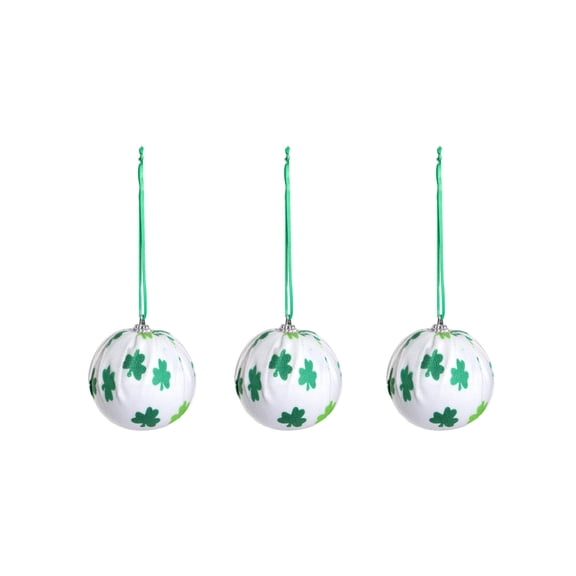 St. Patrick's Day Ball Ornaments, Green Shatterproof Ireland Decorations Tree Balls for Wedding Party Holiday Decorations C