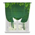 thumbnail image 1 of St. Patrick's Day Balloon Curtains for Bedroom/Front Door/Bathroom, Green Shamrock Wooden Grain Spring Tie Up Curtains 63 Inch Length Light Filtering Kitchen Curtains Shades for Windows 46"x63", 1 of 8