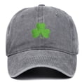 thumbnail image 1 of St. Patrick's Day Baseball Cap, Green Embroidered Four Leaf Clover Vintage Washed Adjustable Hat for Men and Women, Funny Shamrock Sun Protection Cap, 1 of 5