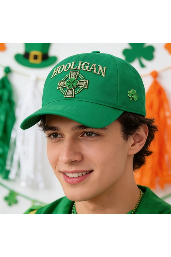 St. Patrick's Day Baseball Cap Lucky Shamrock Embroidered Hat Adjustable Dad Hat for Men Women Irish Holiday Party Gift