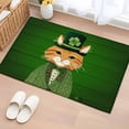 thumbnail image 1 of St. Patrick's Day Bathroom Rug Washable 2x3 Entryway Rug Non Slip Cute Kitten Cats Shamrock Leaf Wood Green Front Door Mat Low Pile Indoor Doormat Throw Floor Carpet for Kitchen Bedroom Entrance, 1 of 8