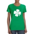 thumbnail image 1 of St Patrick's Day Big Clover Graphic Women Kelly Green T-Shirt, Female Small, 1 of 4