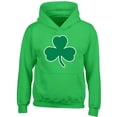 thumbnail image 1 of St. Patrick's Day Big Irish Clover Printed Irish Green Hoodie Irish Party Sweatshirt Medium, 1 of 2