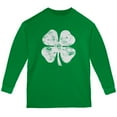 thumbnail image 1 of St. Patrick's Day Big White Shamrock Green Youth Long Sleeve T-Shirt - Youth X-Large, 1 of 1