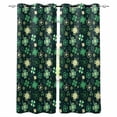 thumbnail image 1 of St. Patrick's Day Blackout Curtains for Bedroom Living Room Darkening Curtains 54 Inch Long Dark Green Lucky Shamrock Leaves Spring Short Curtain for Small Window Treatment Grommet Drapes 42"x54"x2, 1 of 9