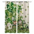thumbnail image 1 of St Patrick's Day Blackout Curtains for Bedroom Living Room Darkening Curtains 63 Inches Long Lucky Shamrock Gnomes Truck Branches Beige Window Curtain 2 Panels Set Window Treatment Drapes 52"x63", 1 of 9