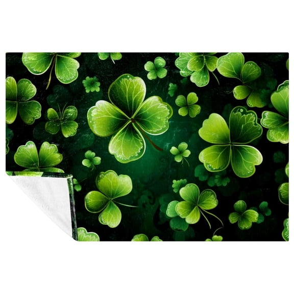St. Patrick's Day Blanket Bliss Microfiber Throw Blanket: Soft, Warm, and Printed - Lightweight Addition for Sofa, Bed, Couch, Office, and Camping
