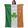thumbnail image 1 of St. Patrick's Day Blanket Soft Cozy Warm Throw Blanket for Couch, Plush Fuzzy Flannel Fleece Blankets for Sofa, Spring Lucky Shamrock Grass Flag Bed Blankets Lightweight Gifts for Women, 40"x50", 1 of 9