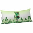 thumbnail image 1 of St. Patrick's Day Body Pillow Covers 20"x54", Lucky Shamrock Hat Ladybirds Daisy Ombre Green Soft Brushed Microfiber Breathable Throw Pillow Covers, Pillowcase with Zipper for Couch Sofa Bedroom, 1 of 9