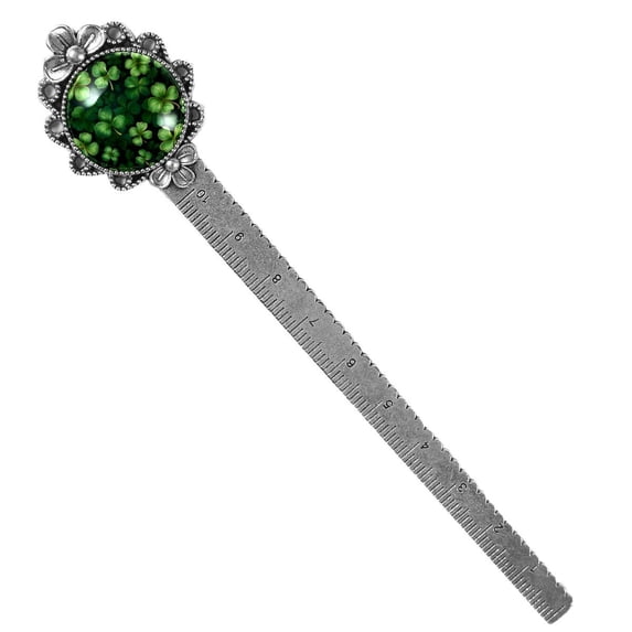 St. Patrick's Day Book Accessories: Vintage Silver Lace-Edged Bookmark - a Gift for Readers and Book Lovers