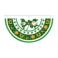 thumbnail image 1 of St. Patrick’s Day Bunting Flag – Irish Shamrock Clover Fan Banner, 1.5 x 3 ft, Holiday Garden Decoration, Indoor & Outdoor Yard Decor, Half Fan Banner for Party, Festive Green St. Paddy’s Celebration, 1 of 5